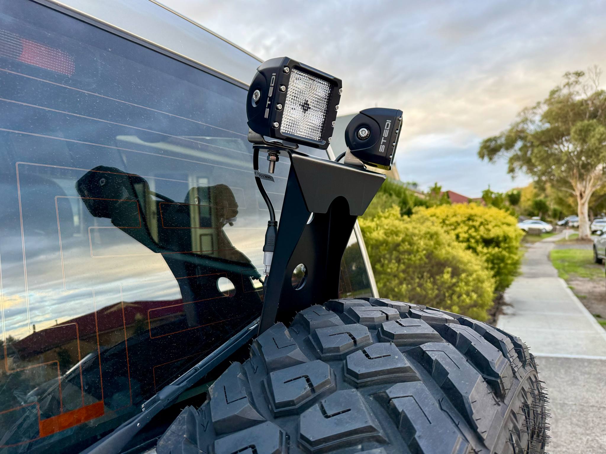 Racebred 4wd Rear Light Bar / Work Light Pole for Nissan Patrol GQ / GU | Racebred 4wd