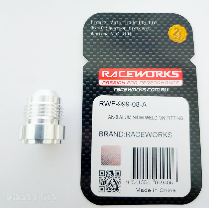 Raceworks Weld On Alloy AN8 Fitting