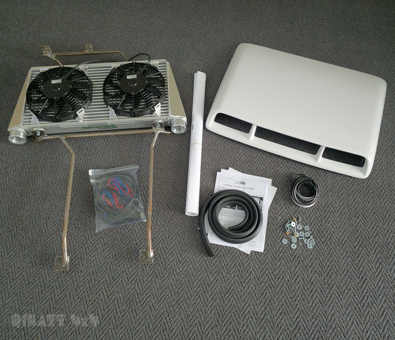 Cross Country Top Mount GU Ultimate Intercooler Custom BMW M57 conversion - Raw | Cross Country Intercoolers