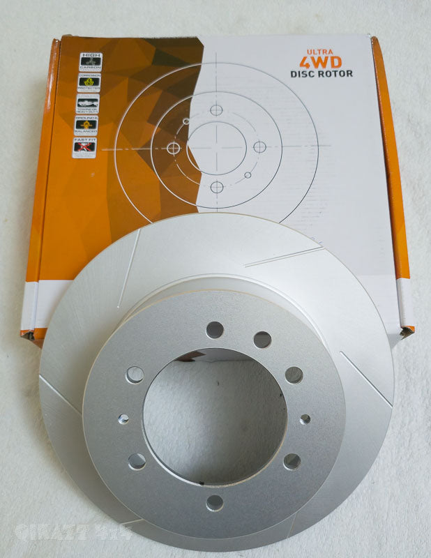 Protex 4wd Rear Slotted Disc Rotor Left Hand Side for Nissan Patrol GU Y61 | Protex