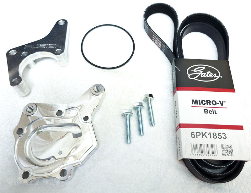 Fusion Fab BMW E70 M57N2 Power Steering Pump Relocation Kit | Fusion Fab Industries