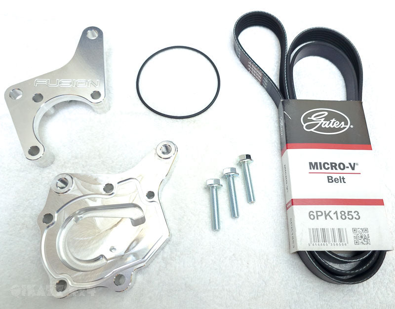 Fusion Fab BMW E70 M57N2 Power Steering Pump Relocation Kit | Fusion Fab Industries