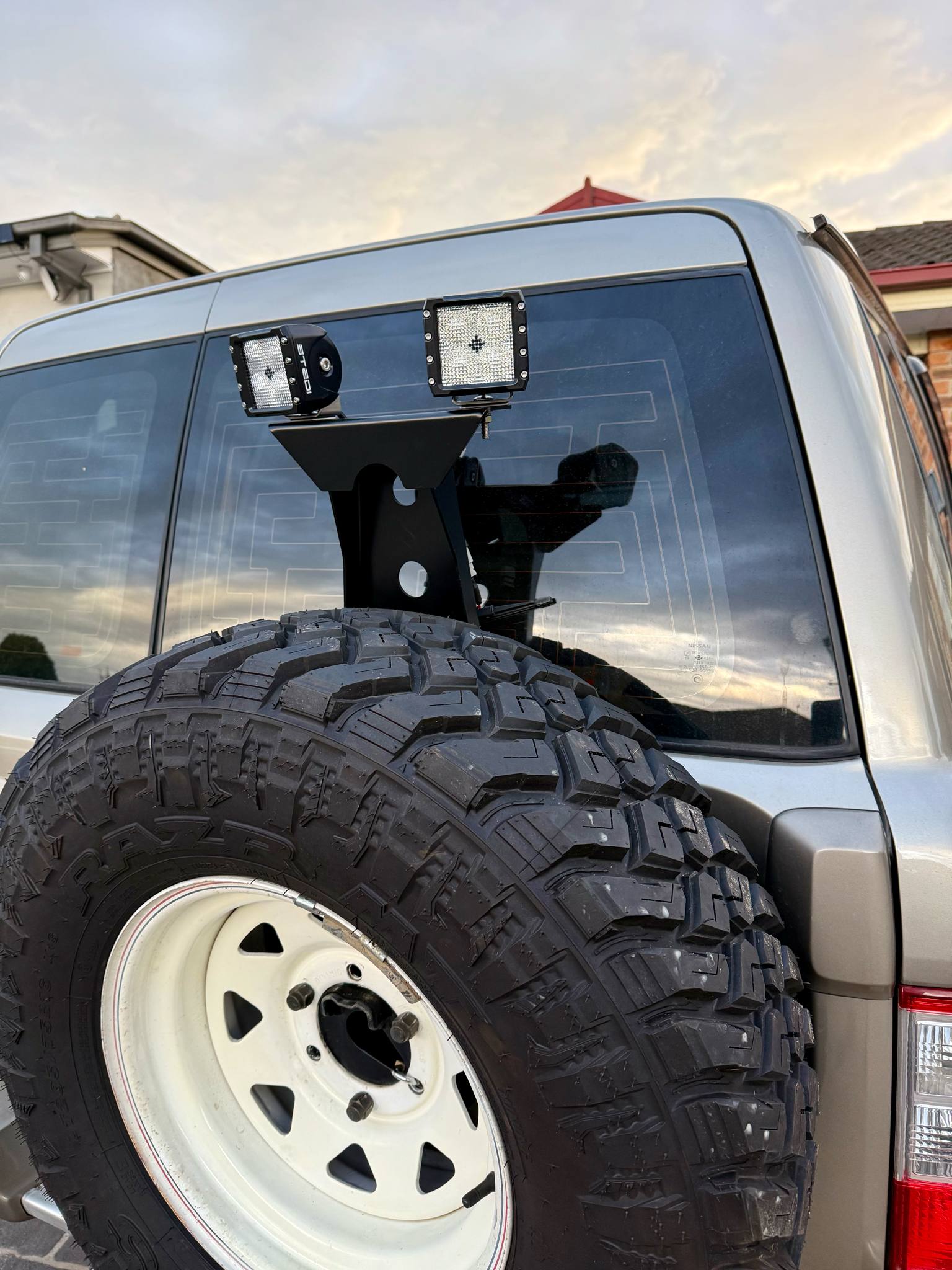 Racebred 4wd Rear Light Bar / Work Light Pole for Nissan Patrol GQ / GU | Racebred 4wd