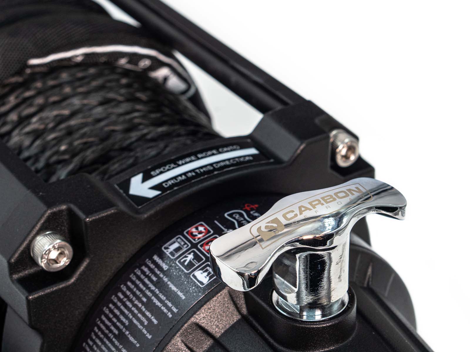 Carbon 12K - 12000lb Winch V3 with MegaPro Hook | Carbon Offroad