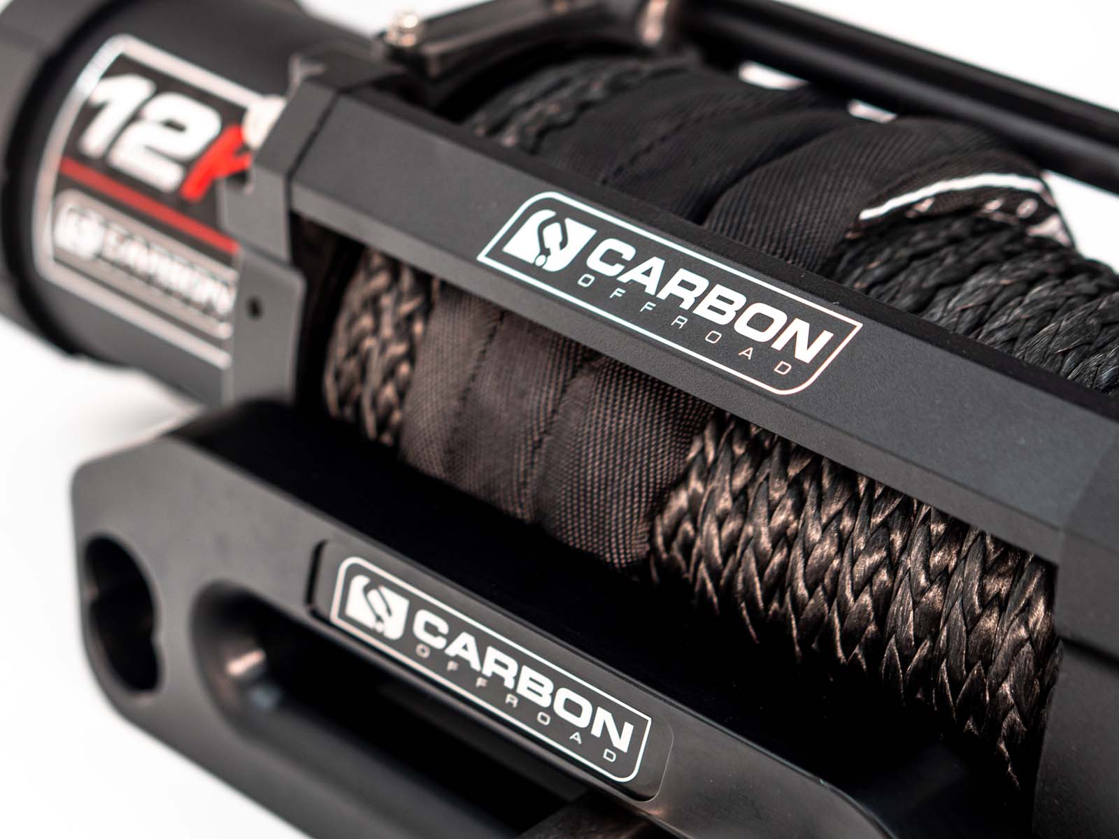 Carbon 12K - 12000lb Winch V3 with MegaPro Hook | Carbon Offroad