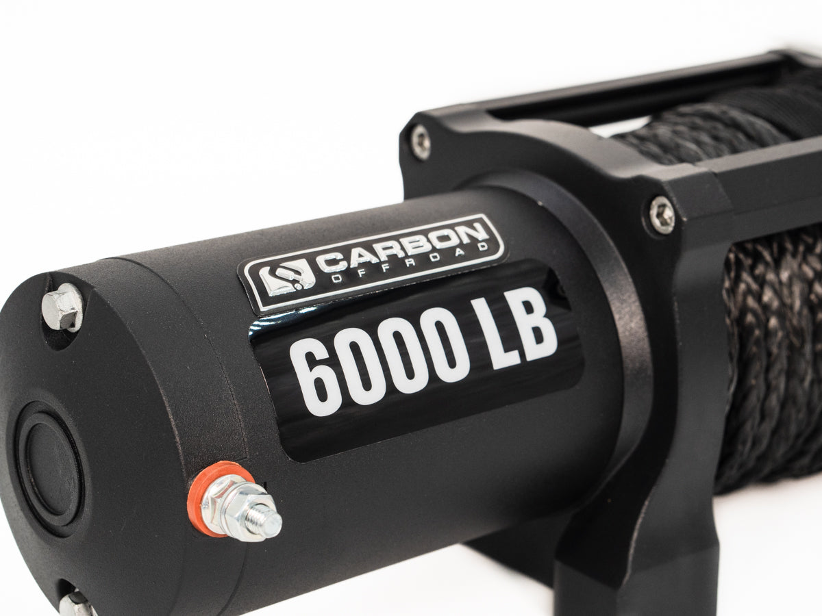 Carbon Offroad 6000lb ATV/Small 4X4 Winch with twin wireless remotes | Carbon Offroad