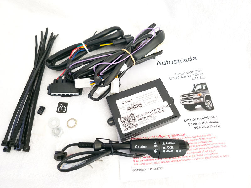 Autostrada E-Cruise Cruise Control Kit for Toyota Land Cruiser 70-79 Series V8 4.5L TDi (No SRS Airbag) (2007-2009) Left Hand Stalk | Autostrada