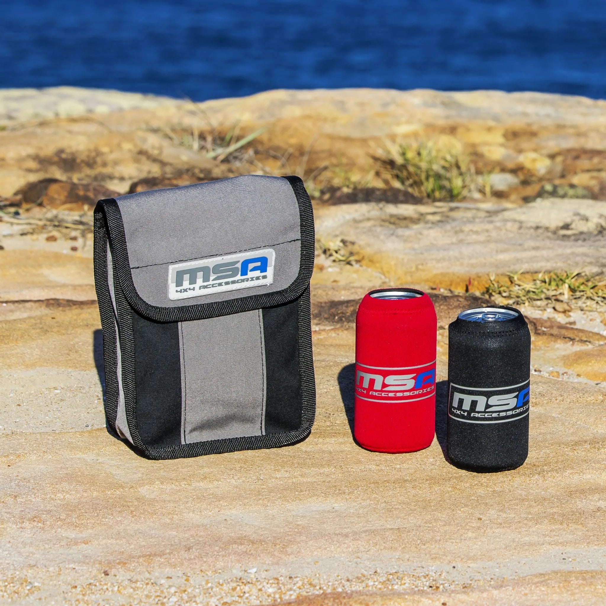 MSA 4x4 Tinnie Tubes X 12 (6 Red/ 6 Black) Incl Canvas Bag