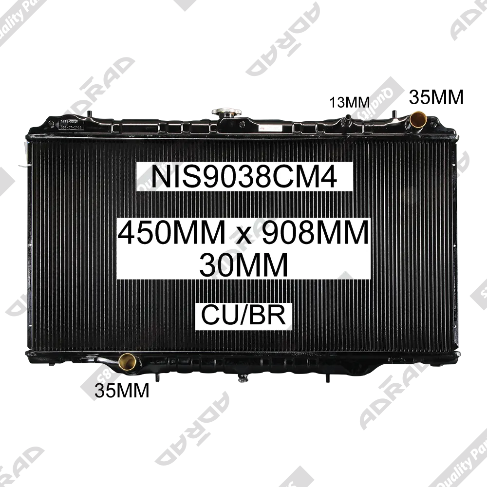 Adrad OEM Radiator for Nissan Patrol GU Y61 ZD30 Dsl Man '97-9/01 Brass / Copper
