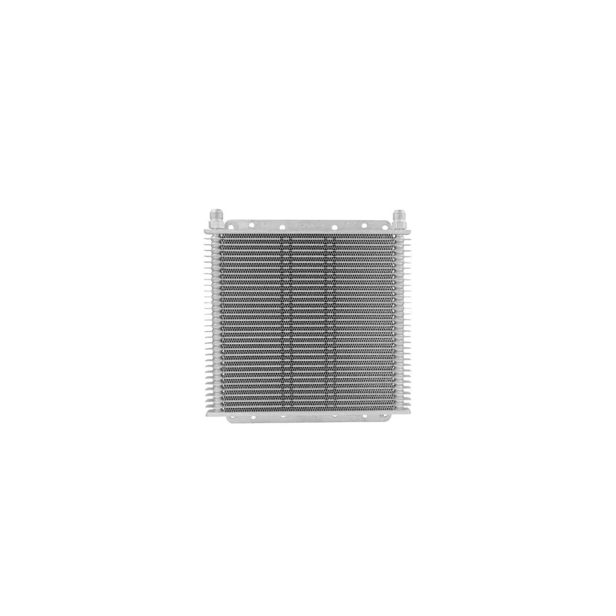 PWR Trans Oil Cooler - 280 x 255 x 19mm -8 AN fittings suits 11" SPAL Fan - Raw
