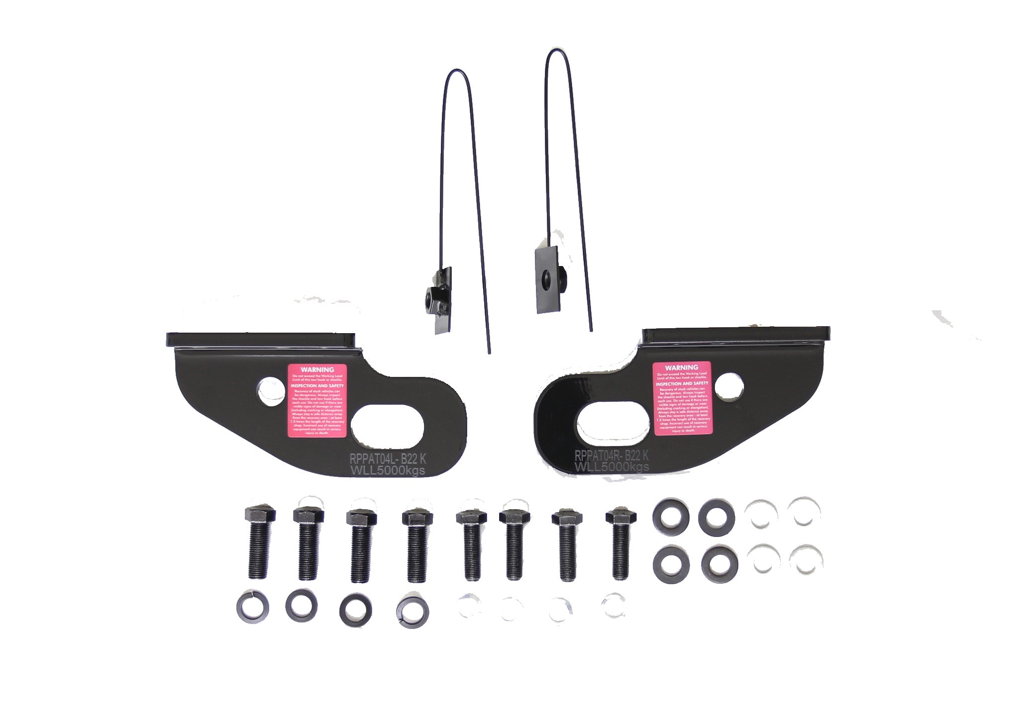 Roadsafe 4wd HD Recovery Tow Point Kit for Nissan Patrol GU Series 3 onwards - RPPAT04 Black | Roadsafe