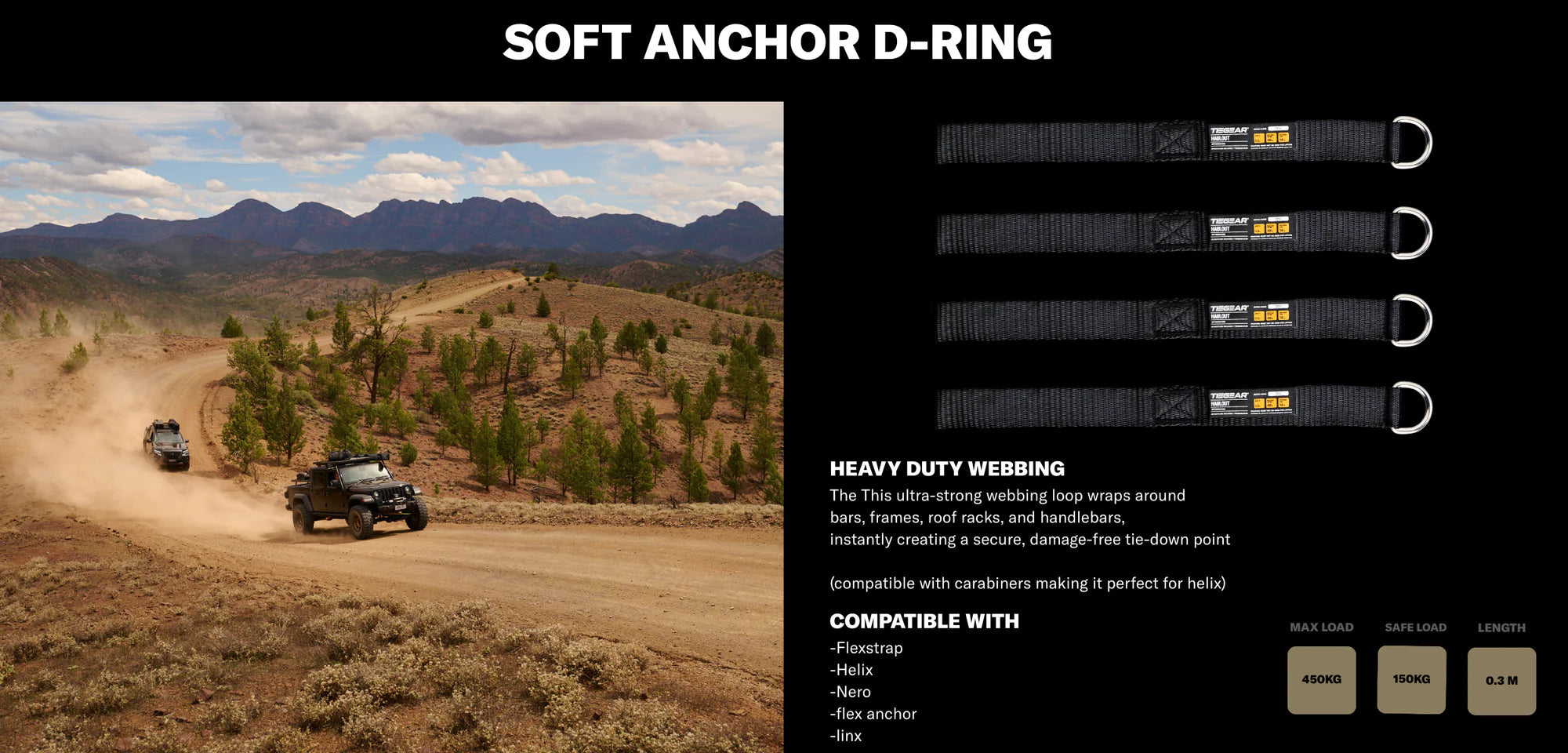 Tiegear Soft Anchor D-Ring