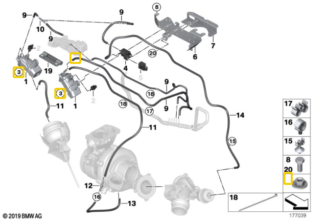 Genuine BMW Hex Nut (Bm6-8-Zns3) for M57N2 - BMW 07129904870 | BMW
