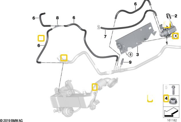 Genuine BMW Hex Nut (Bm6-8-Zns3) for M57N2 - BMW 07129904870 | BMW