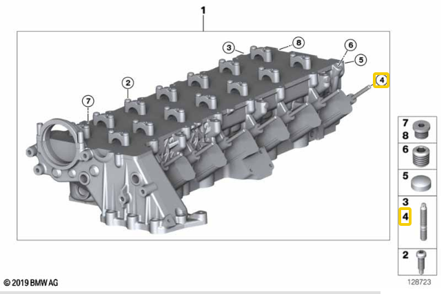 Genuine BMW Stud Bolt (M7X65ZnnivSi) - BMW 11127806054