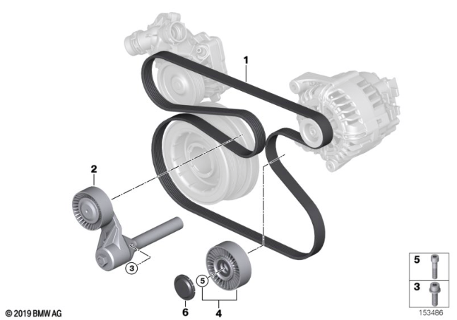 BMW Drive Belt Idler Pulley for M57N2 - INA 11287799859 | INA