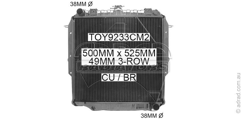 Adrad Brass / Copper Radiator for Toyota Landcruiser 79 Series Manual 01-07 HZJ - Suits Plastic Fan Shroud | Adrad