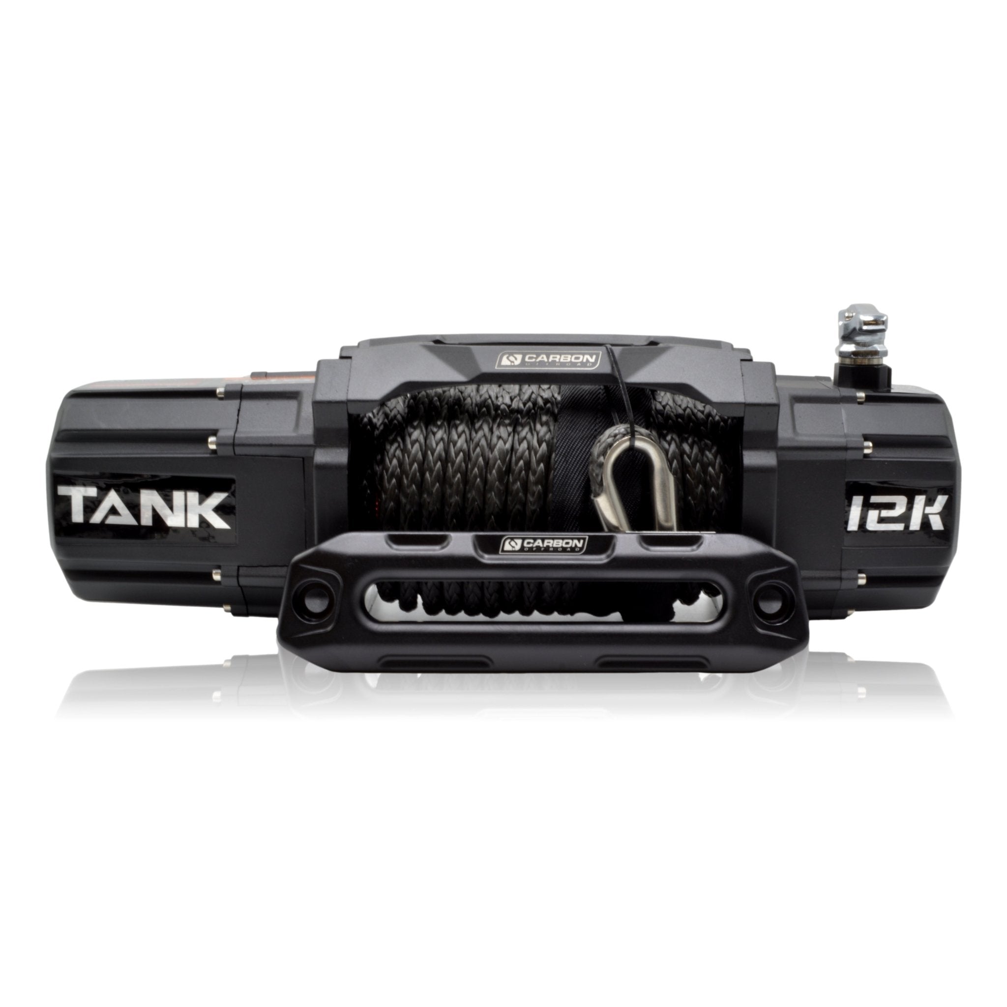 Carbon TANK - 12000lb Winch 12V No Hook | Carbon Offroad