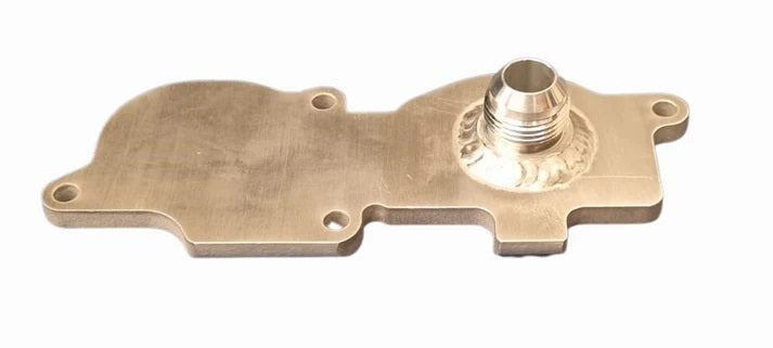 Fusion Fab BMW M57 Rocker Cover Breather with AN Fitting welded | Fusion Fab Industries