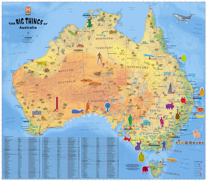 Hema Big things of Australia Map | Hema