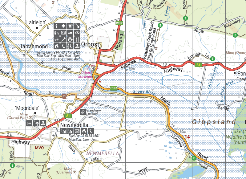Hema The Victorian High Country - South Eastern Map 1st Edition | Hema