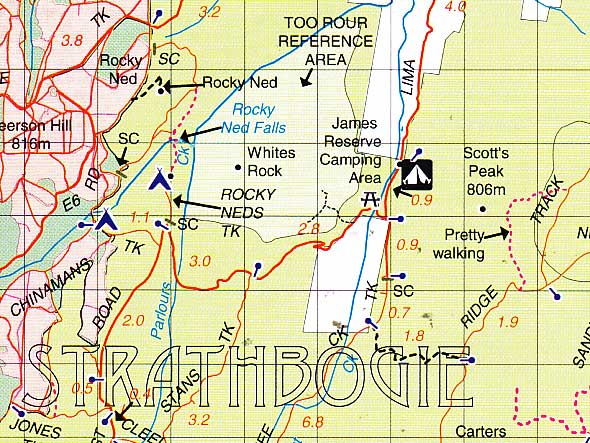 Rooftop's Benalla/Mansfield Map - Strathbogie Ranges on Reverse | Rooftop