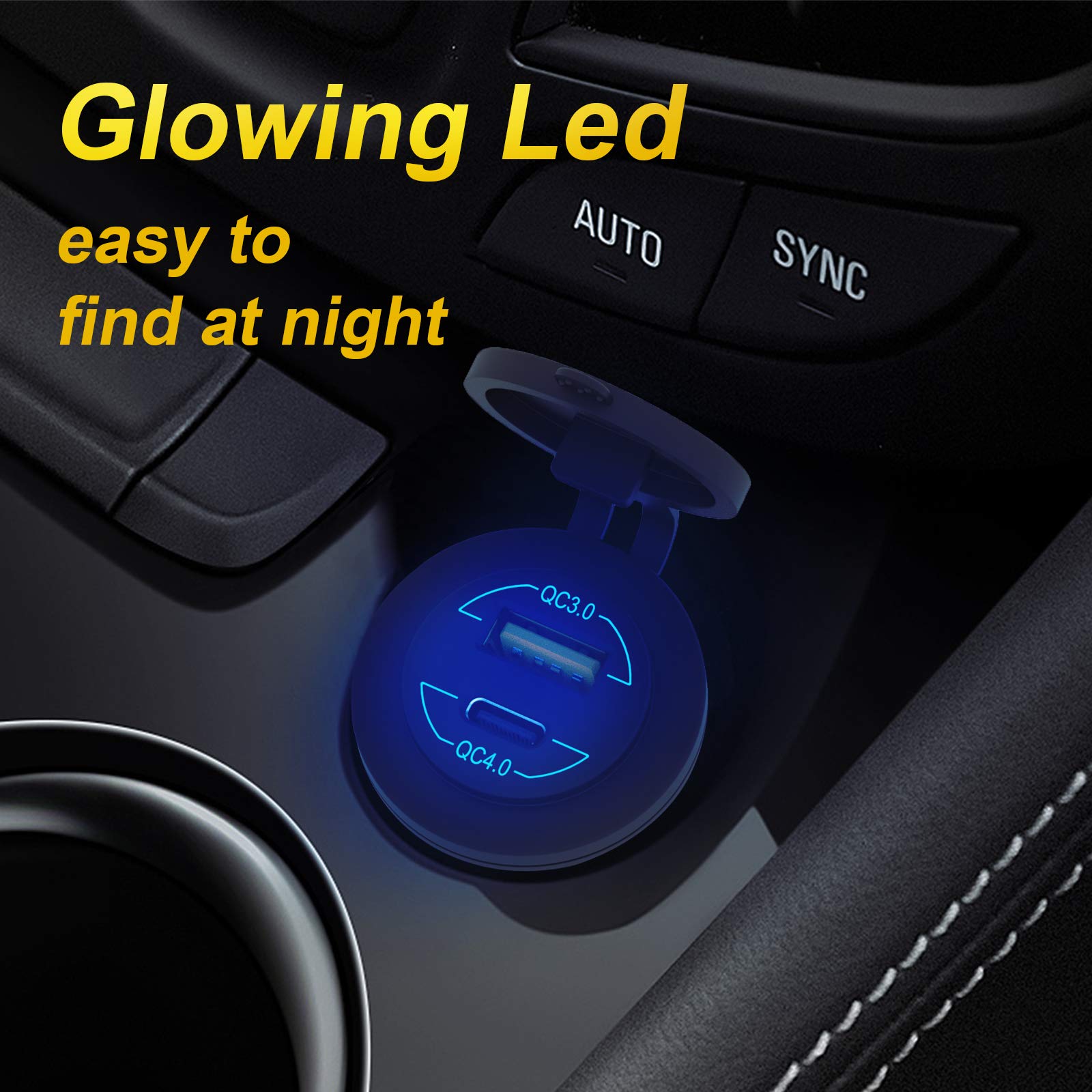 Quick Charge 4.0 PD Type C 60W and QC 3.0 36W USB Socket Charger | QIKAZZ 4x4 & Camping