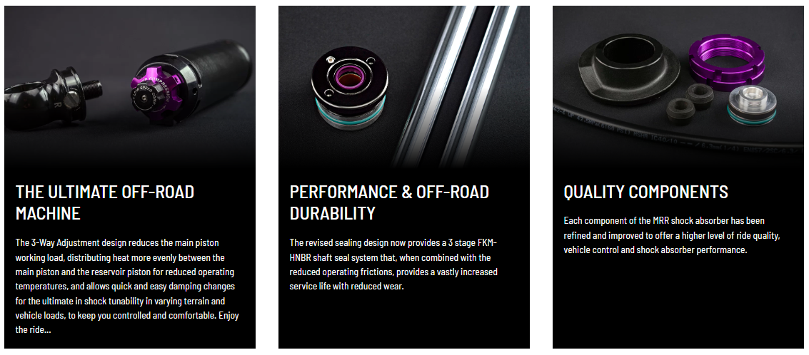 Dobinsons MRA 3-Way Adjustable Remote Reservoir Shock Absorber for Nissan Patrol Front 3" | Dobinsons