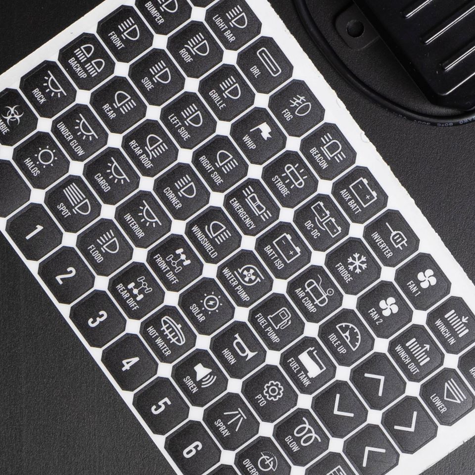 Roadpower Switch Panel 8 Way 10-30V 60A On/Off or Momentary 2 x High Beam Inputs 4 Colour Backlit | Roadpower