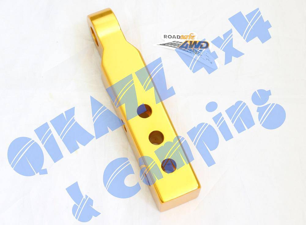 Roadsafe 4wd GOLD Alloy Extended Rear Recovery Hitch + Shackle | Roadsafe