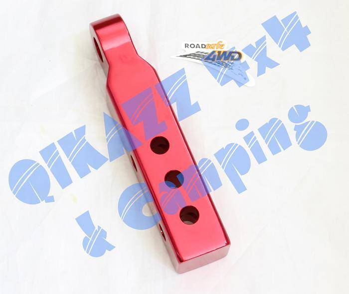 Roadsafe 4wd RED Alloy Extended Rear Recovery Hitch + Soft Shackle | Roadsafe