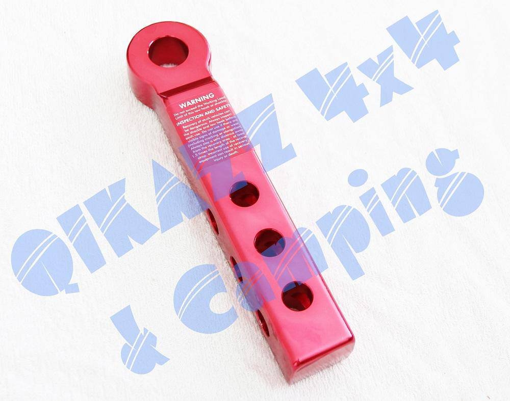 Roadsafe 4wd RED Alloy Extended 40x40mm Rear Recovery Hitch + Shackle | Roadsafe
