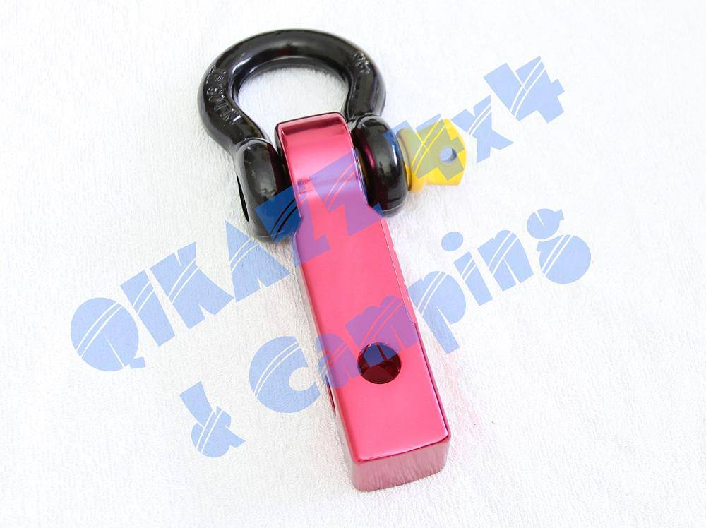 Roadsafe 4wd RED Alloy 40x40mm Rear Recovery Hitch + Shackle | Roadsafe