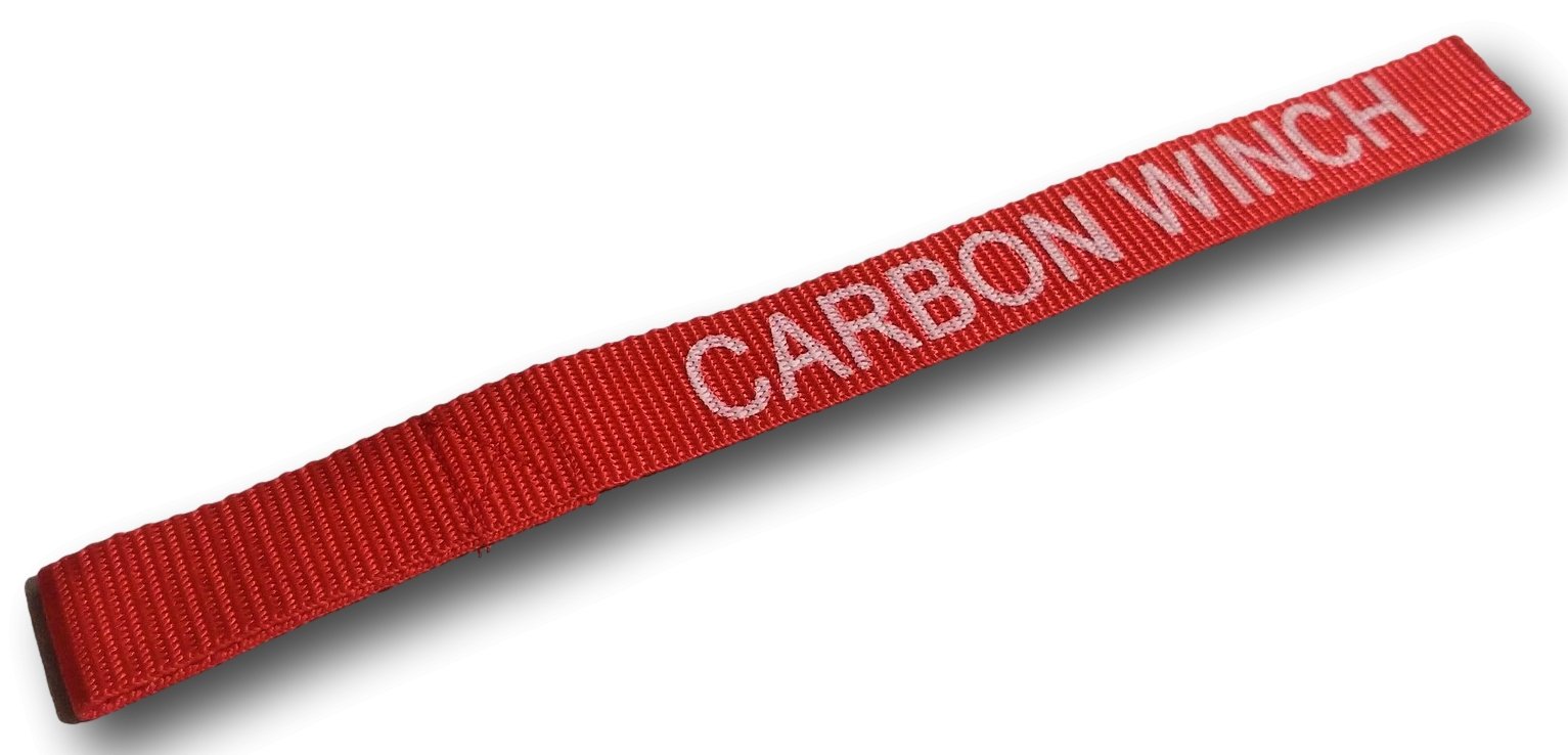 Carbon Winch Nylon Hook Strap with Logo | Carbon Offroad
