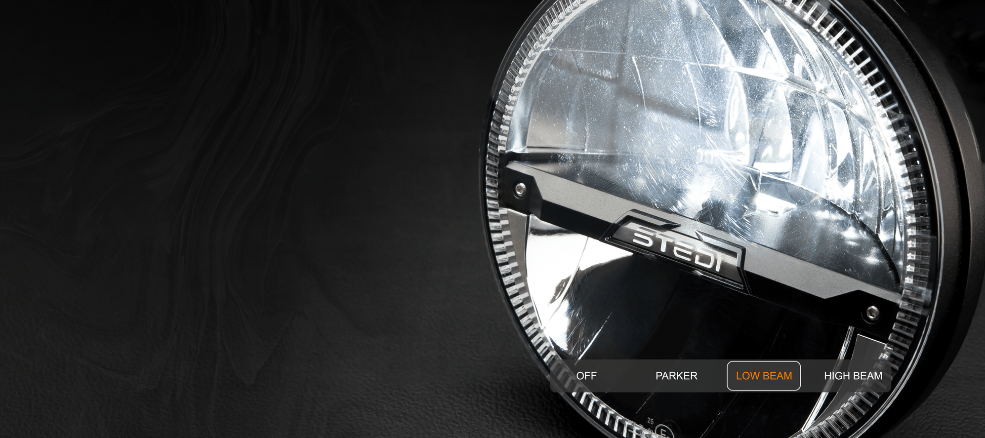 Stedi 7 inch Homage LED Headlight - Black (3000K) | Stedi