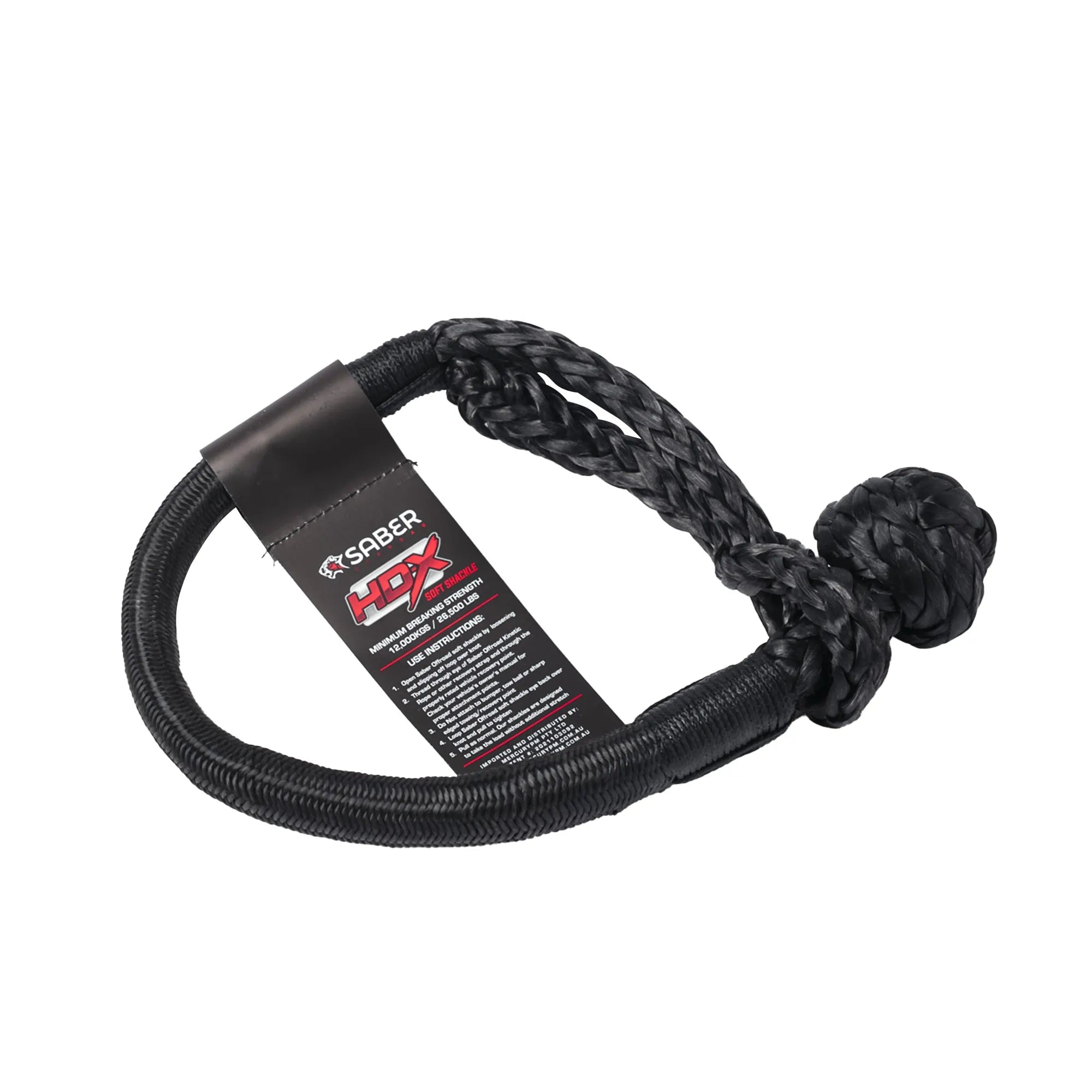 Saber Offroad 12,000kg HDX SaberPro Technora Bound Soft Shackle