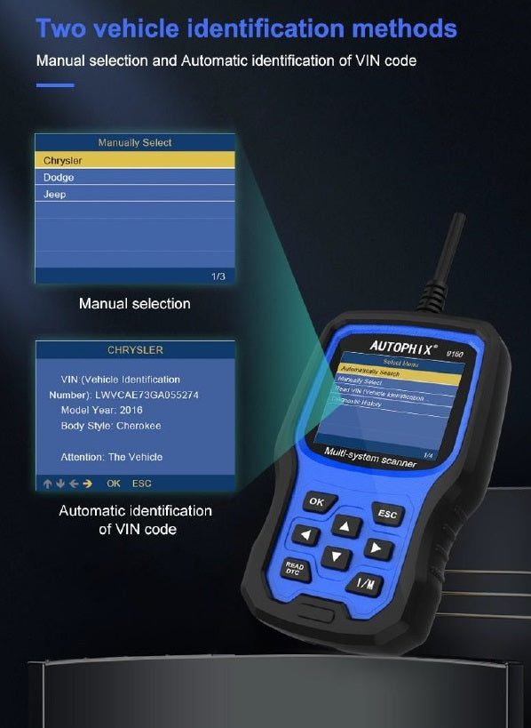 Autophix 9160 Jeep / Dodge / Ram / Chrysler OBDII Professional Diagnostic Tool