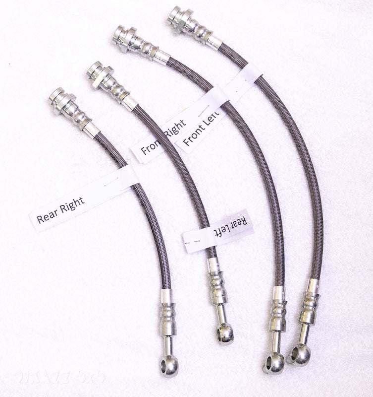 Braided Brake Caliper Line Set to suit GU Patrol - Full Set of 4 | QIKAZZ 4x4 & Camping