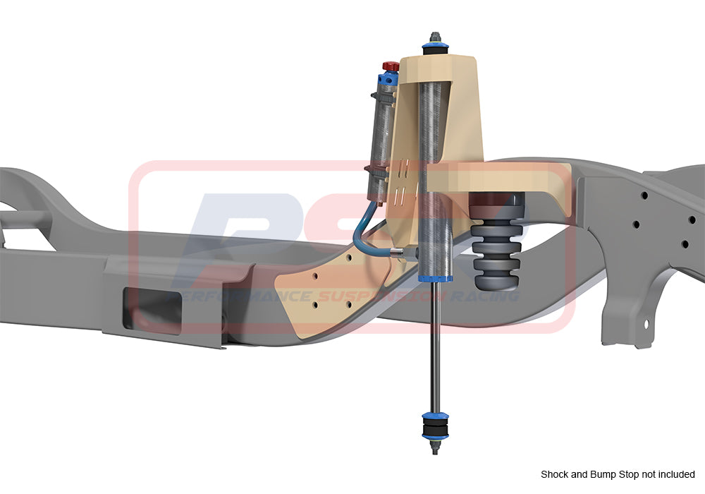 PSR Nissan Patrol GQ-GU Front Raised Shock Tower System 75mm (Weld in)(pin shock mounting)