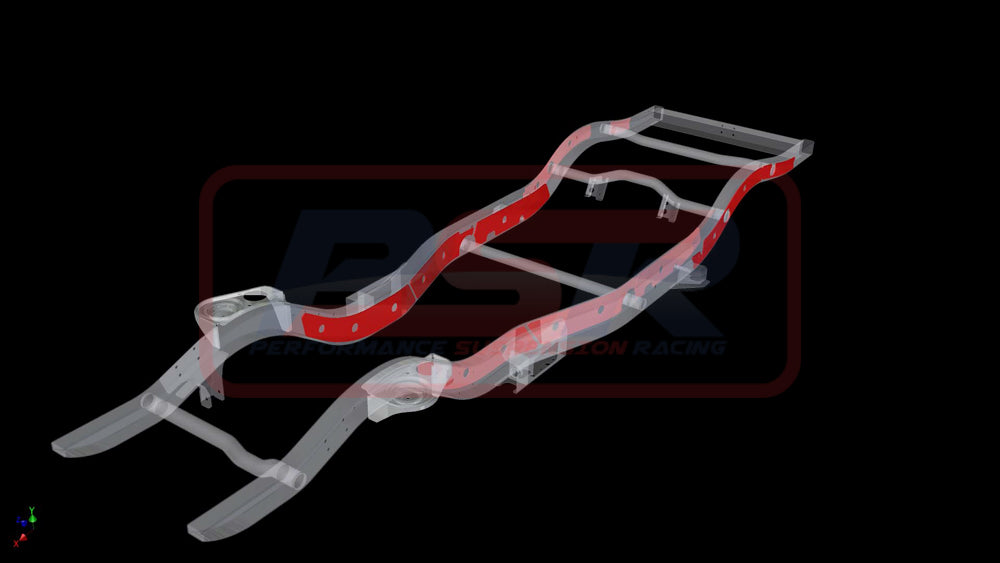 PSR Nissan Patrol GQ-GU Chassis Bracing Wagon STD Arm Internal-External (Engine mount to tow bar)