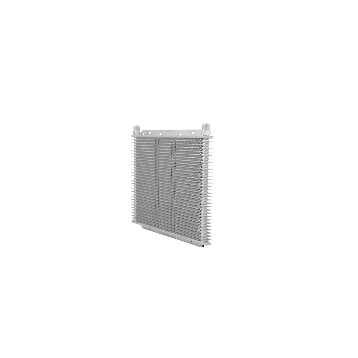 PWR Trans Oil Cooler - 280 x 255 x 19mm -8 AN fittings suits 11" SPAL Fan - Raw