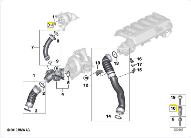 Genuine BMW Fillister head screw M6X16-8.8-ZNNIV - BMW 07129905536