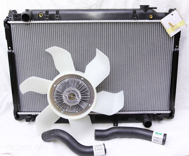 Adrad Alloy / Plastic Radiator for Toyota Landcruiser 80 Series Manual Diesel 90-98 HZJ80 + QIKAZZ Ultimate Fan