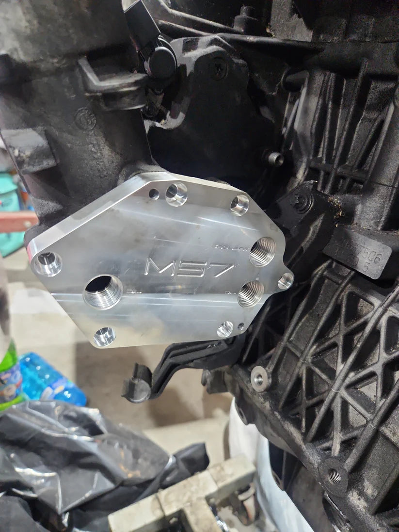 BMW M57 BMW Oil Cooler Delete/Relocation Plate for M57N & M57N2