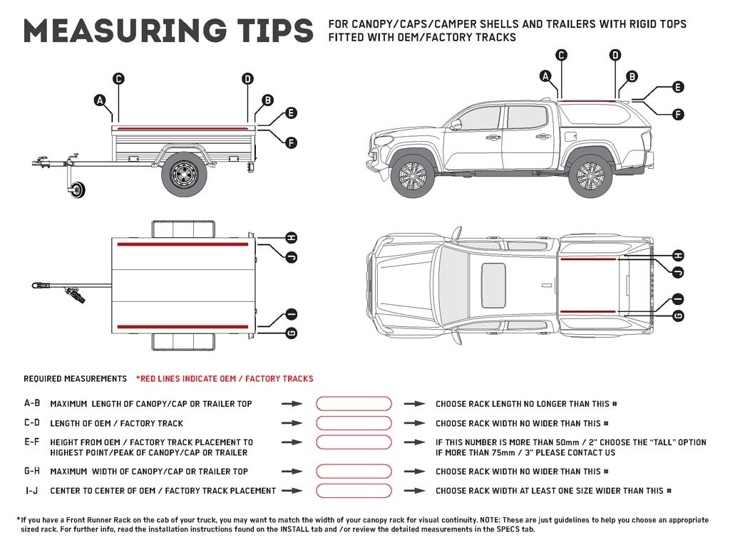 Ute Canopy or Trailer with OEM Track Slimline II Rack Kit / Tall / 1475mm(W) X 2368mm(L) | Front Runner