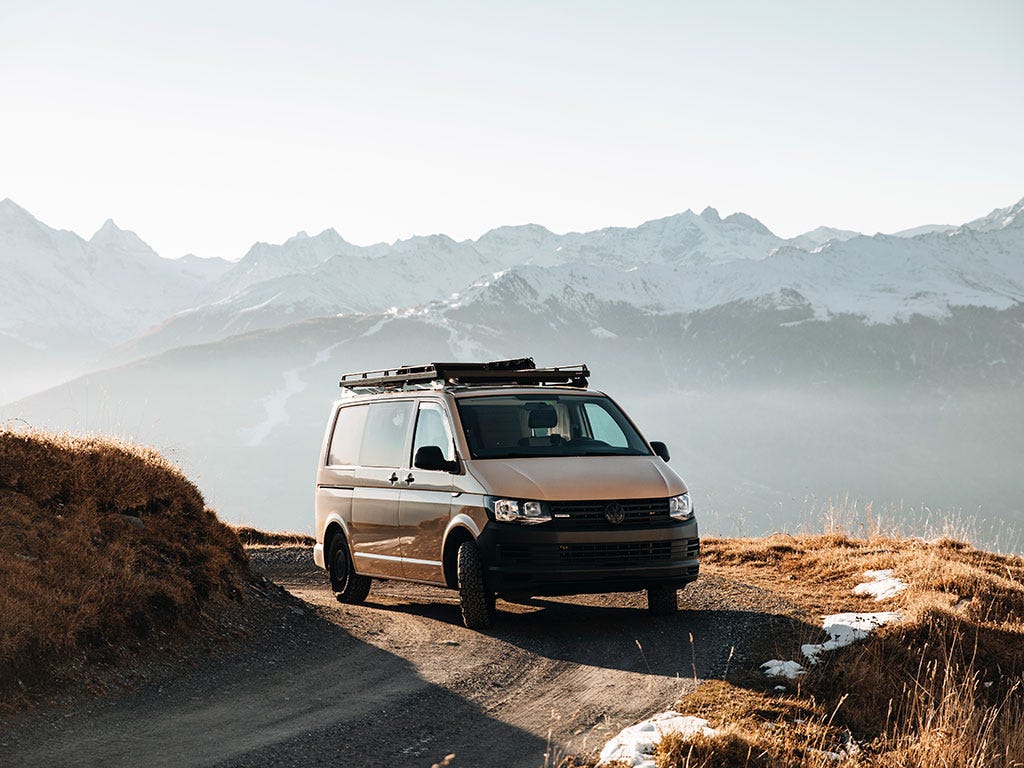 Volkswagen T6/T6.1 Caravelle Transporter LWB (2015-Current) Slimline II Roof Rack Kit | Front Runner