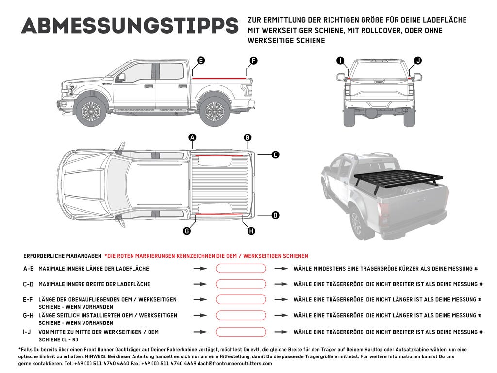 Ute Slimline II Load Bed Rack Kit / 1475(W) x 1358(L) | Front Runner