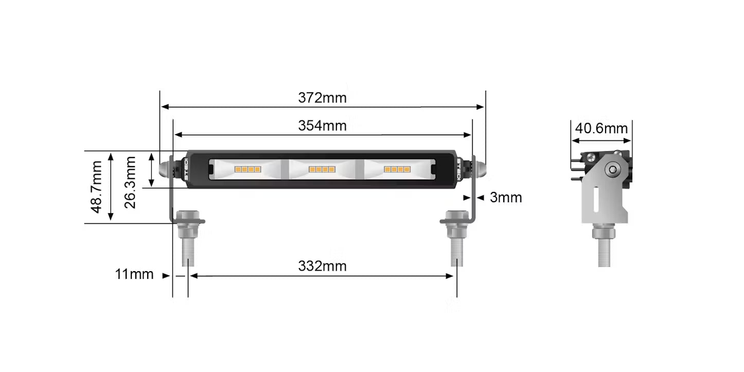 Stedi Micro V2 13.9 Inch 24 LED Flood Light (2700K) | QIKAZZ 4x4 & Camping