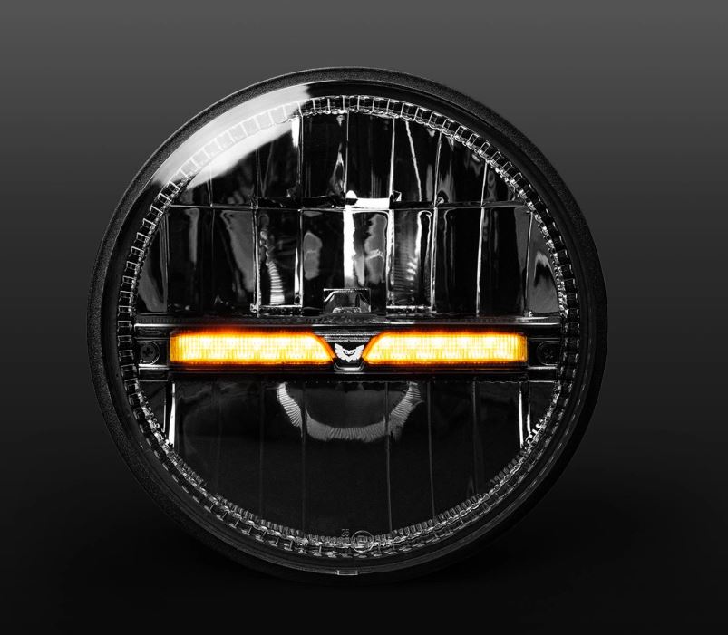 STEDI 5.75 inch Black Homage LED Headlight with Indicator & DRL