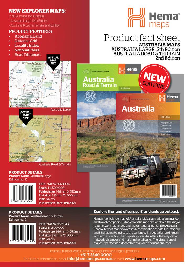 Hema Australia Large Map | Hema